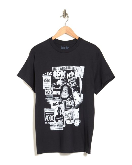 Merch Traffic Gray Ac/dc Collage Cotton Graphic T-shirt for men