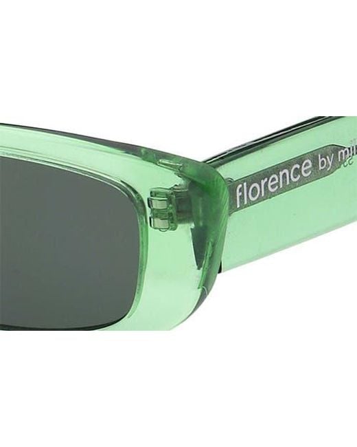 Florence By Mills Green 53Mm Rectangular Sunglasses