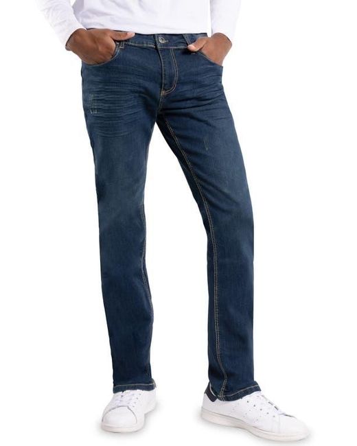 Xray Jeans Blue Saddle Stitch Modern Fit Denim Jeans for men