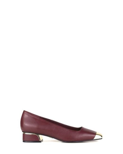 Ninety Union Purple Eagle Tipped Square Toe Pump
