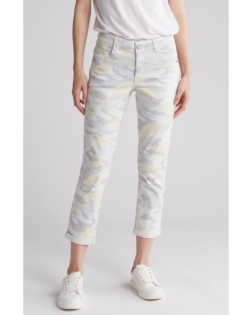 Democracy White Ab Solution Camo Cropped Jeans