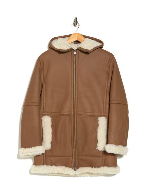 Vince Brown Reversible Genuine Shearling Lined Jacket