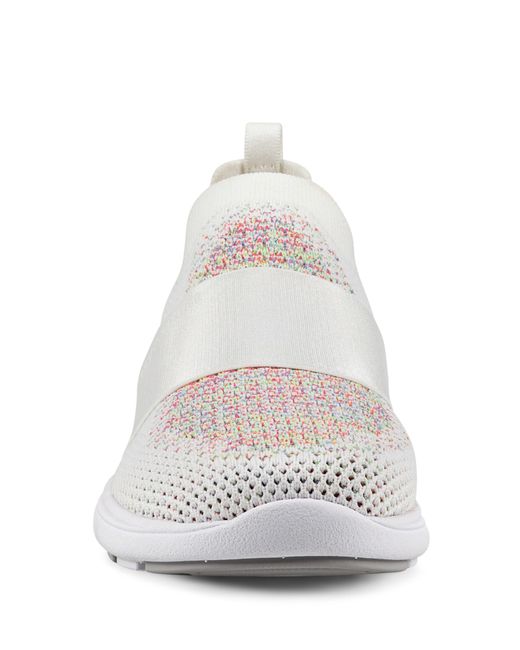 Easy Spirit Jewelle Knit Slipon Sneaker In White 140 At Nordstrom Rack
