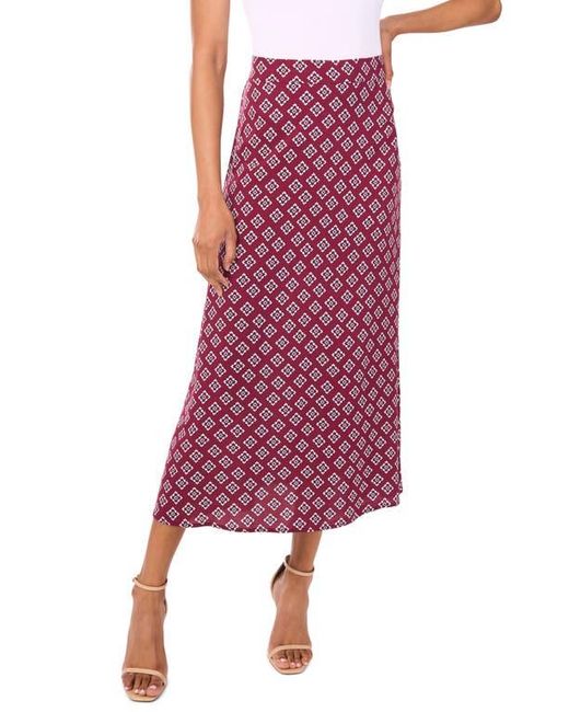 Halogen® Red Side Slit Midi Skirt