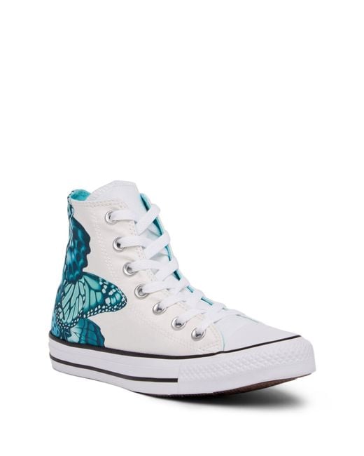 Converse Blue Chuck Taylor All Star Butterfly Graphic High Top Sneaker