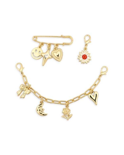 Dolce Vita Metallic Set Of 3 Clip-On Shoe Charms