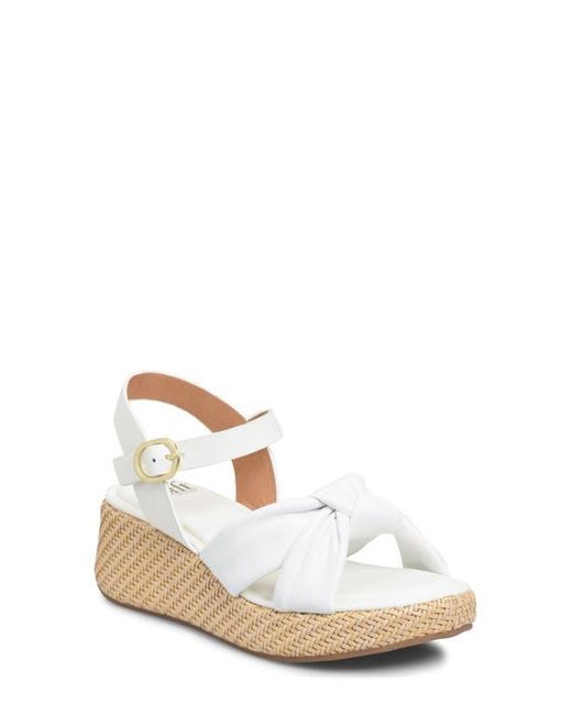 Söfft White Farah Basketweave Platform Sandal