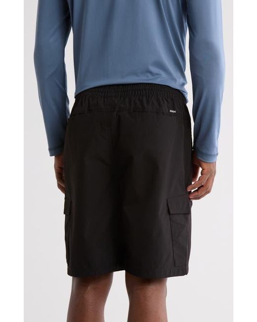 Hurley Black Command Cargo Shorts for men