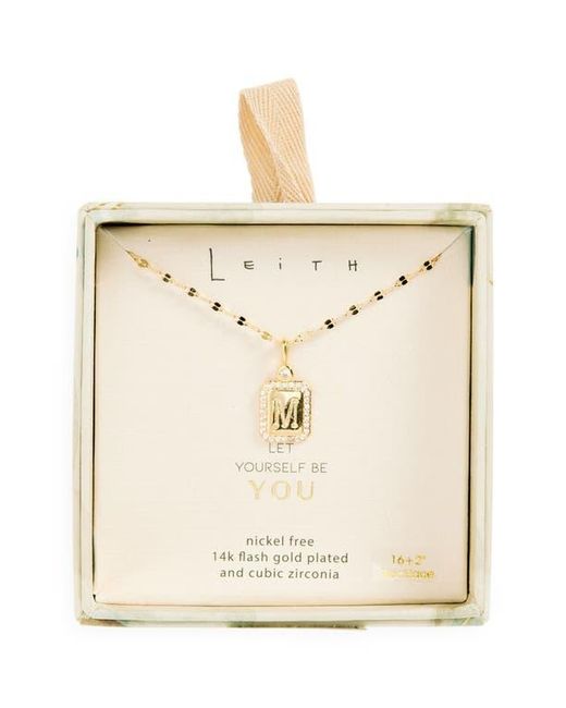 Leith Metallic Initial Pendant Necklace