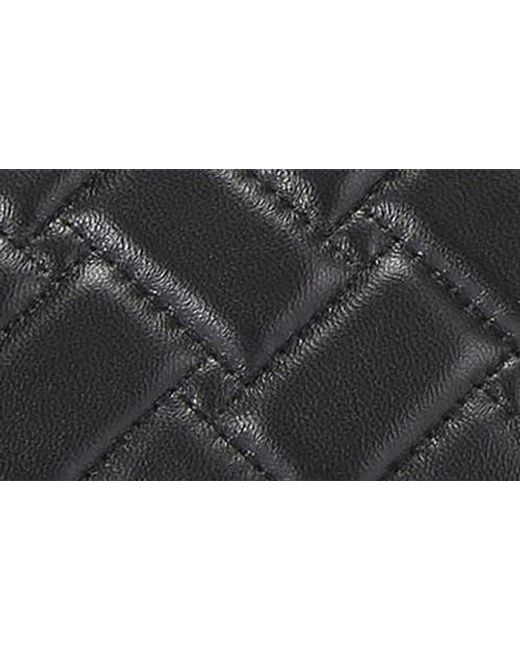 Kurt Geiger Black Small Long Kensington Quilted Leather Shoulder Bag