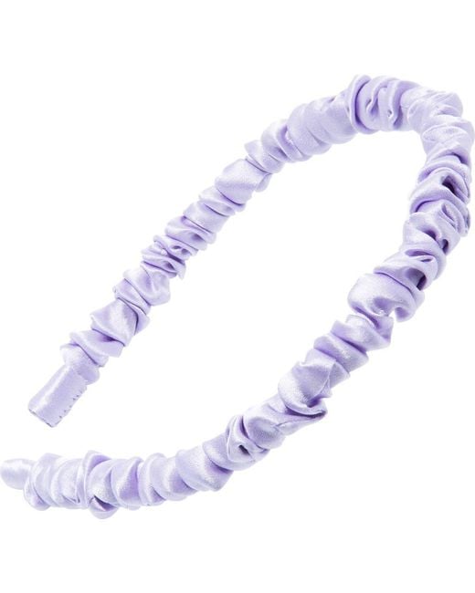 L. Erickson Blue Mini Medici Silk Charmeuse Headband
