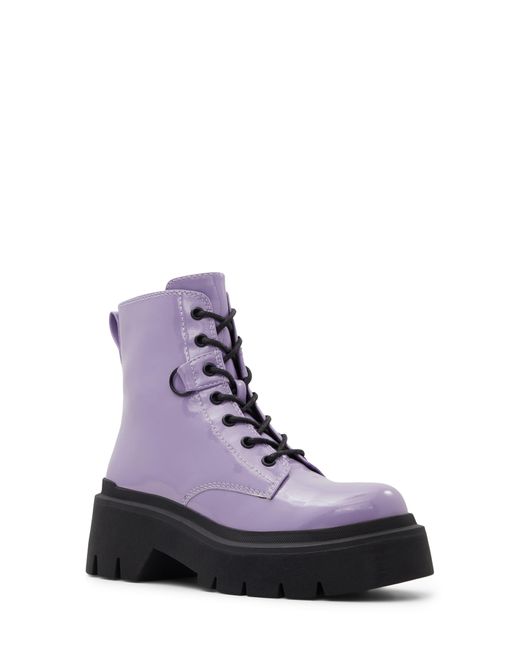 Call It Spring Sidneyy Lace-up Combat Boot In Light Purple At Nordstrom Rack