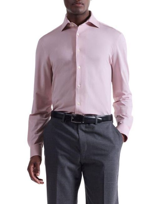 Bugatchi Red Devon Ooohcotton Houndstooth Button-Up Shirt for men