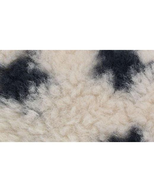 Rachel Roy Gray Star Print Faux Fur Slipper