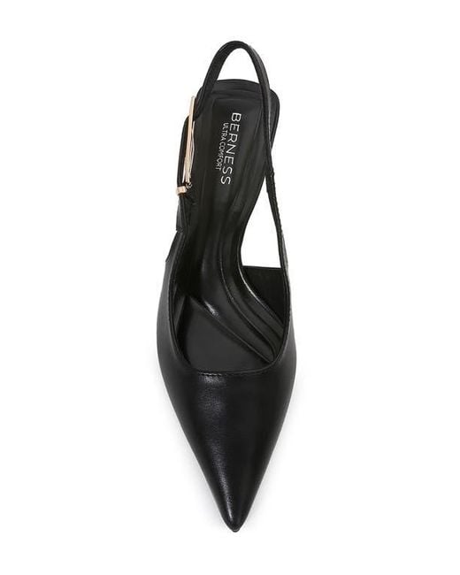 BERNESS Black Cassandra Kitten Heel Slingback Pump