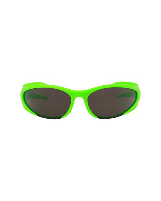 Balenciaga Green 80mm Wrap Sunglasses
