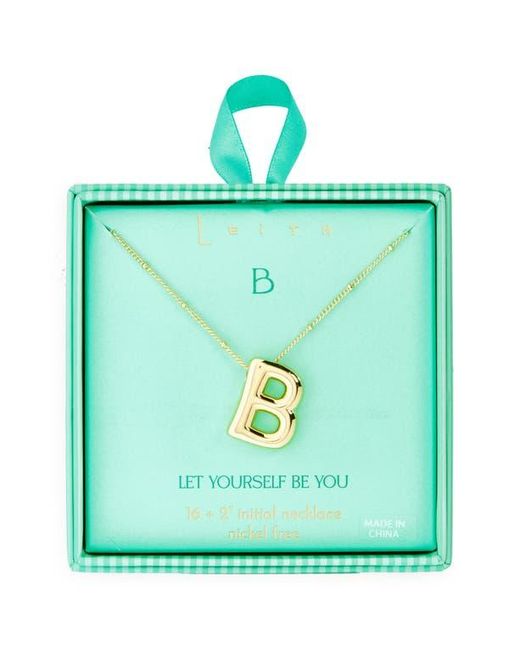 Leith Metallic 3D Initial Pendant Necklace