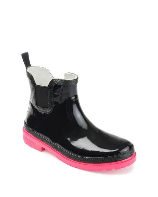 Journee Collection Black Tekoa Rain Boot