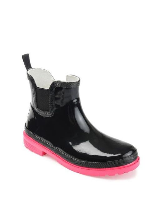 Journee Collection Black Tekoa Rain Boot