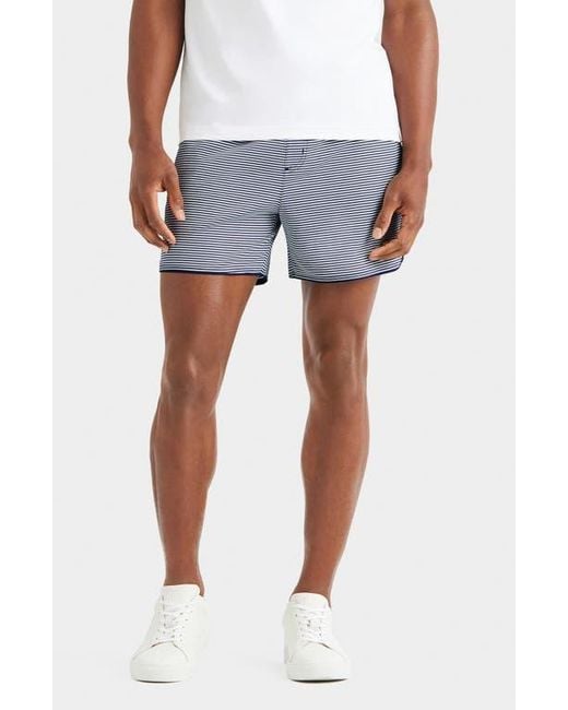 Rhone Blue Stripe Seersucker Shorts for men