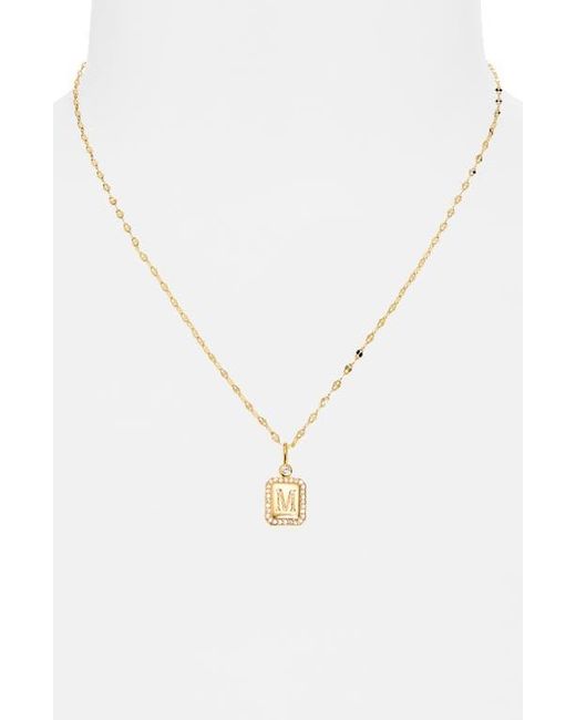 Leith Metallic Initial Pendant Necklace