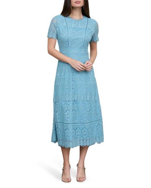 AUGUST SKY Blue Lace Midi Drss