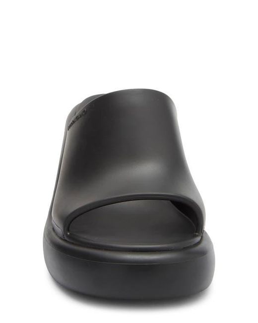 Ferragamo Black Deva Platform Slide Sandal