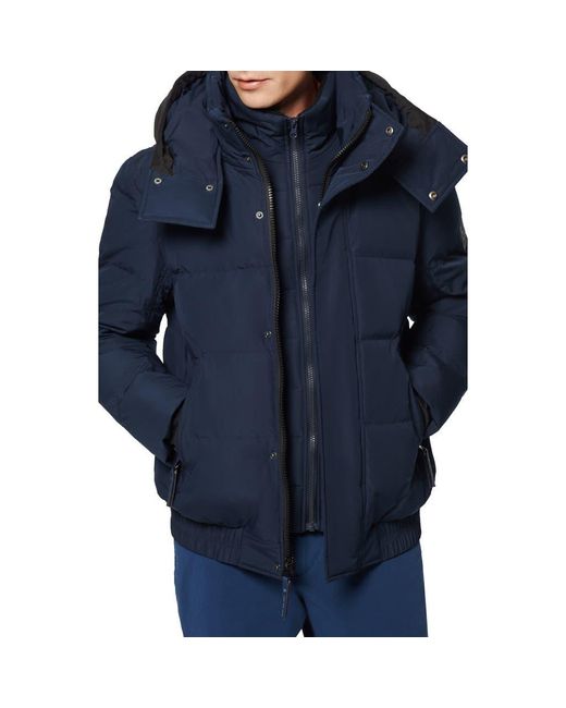 Marc New York Down Feather Puffer Coat in Blue for Men Lyst