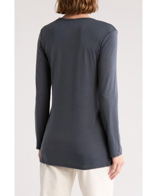 Go Couture Blue Basic Stretch Modal T-Shirt