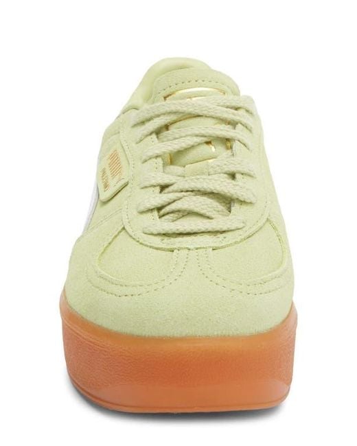 PUMA Yellow Palermo Elevata Platform Sneaker