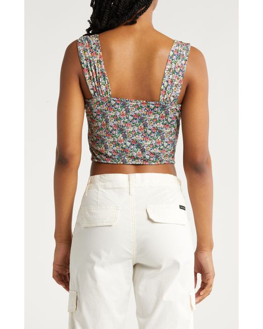 Lulus Blue Perfectly Abloom Corset Top