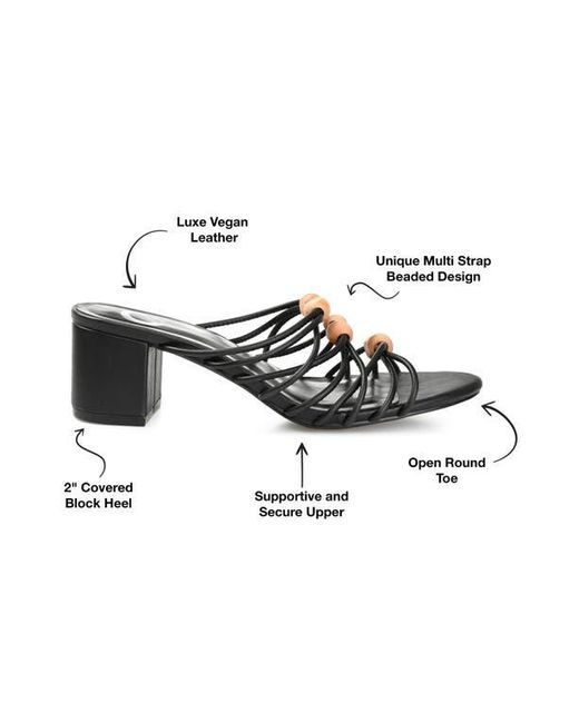 Journee Collection Black Kennadi Block Heel Sandal