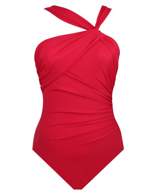 Miraclesuit Red Rock Solid Europa One-piece Swimsuit