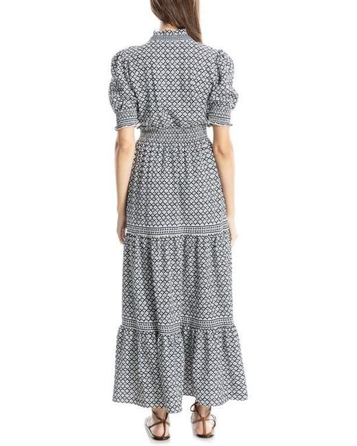 max studio tiered floral crepe maxi dress Crepe Tiered Maxi Dress (Women)