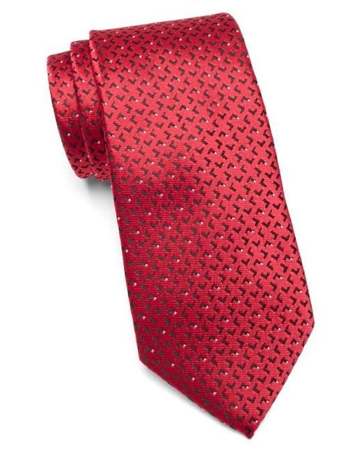 Tom Baine Red Texture Satin Tie for men