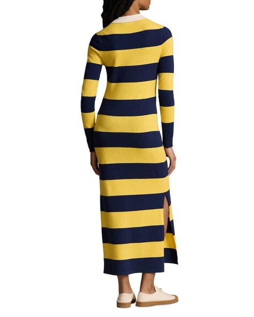 Ralph Lauren Long Sleeve Cashmere Rugby Dress in Yellow | Lyst Ralph Lauren Long Sleeve Cashmere Rugby Dress in Yellow | Lyst