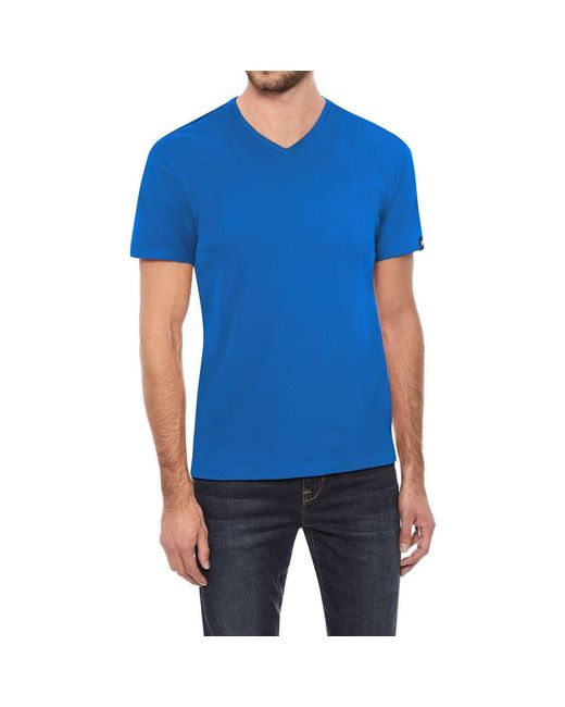 Xray Jeans Blue Soft Cotton V-Neck T-Shirt for men