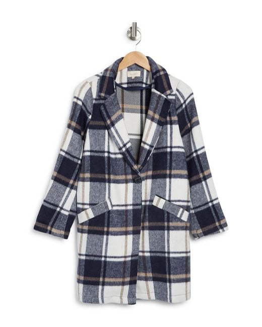 Plaid on sale coat nordstrom