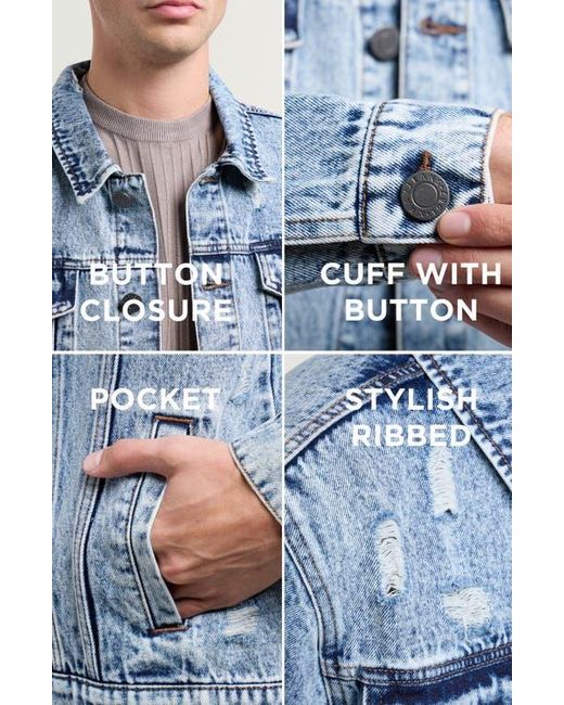 Xray Jeans Blue Washed Denim Slim Jacket for men