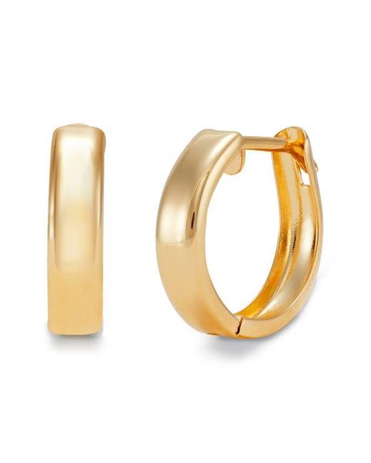Frankie & Zoe Metallic Polished Huggie Hoop Earrings
