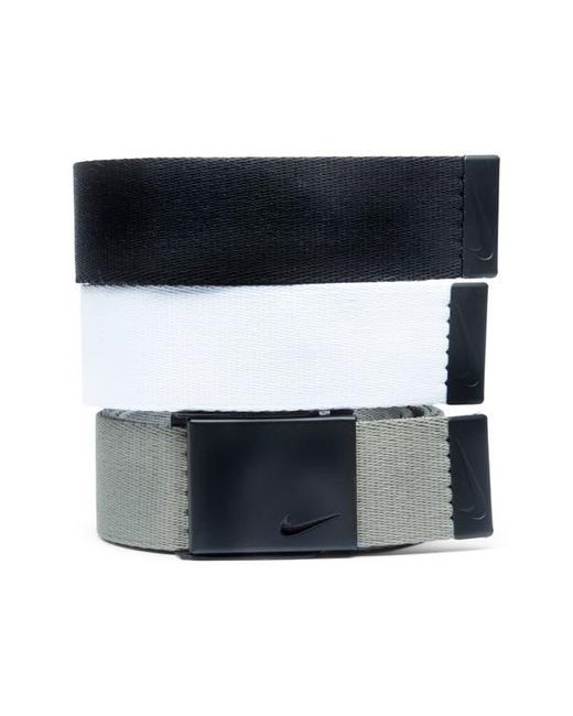 Nike Black Assorted 3-Pack Webbed Belts for men