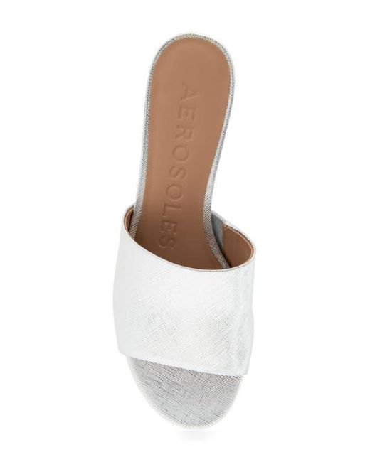 Aerosoles White Como Slide Sandal