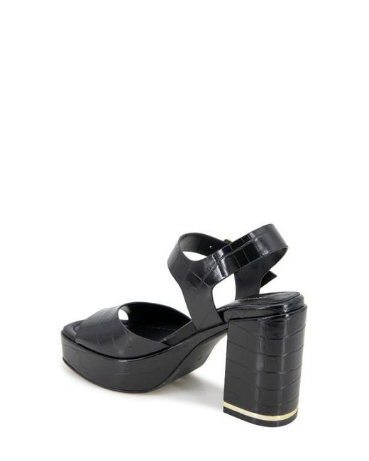 Kenneth Cole Black Darla Ankle Strap Platform Sandal