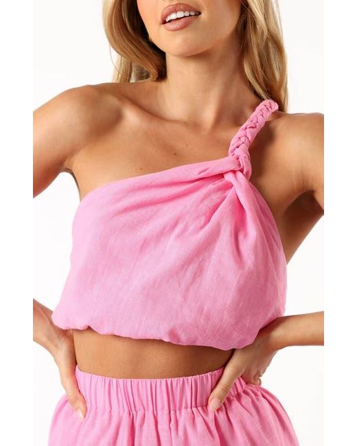 Petal & Pup Pink Bonny Cotton One-Shoulder Top & Tiered Maxi Skirt Set