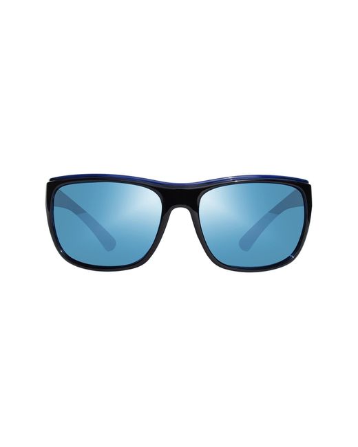 Revo Blue Enzo 62mm Square Sunglasses