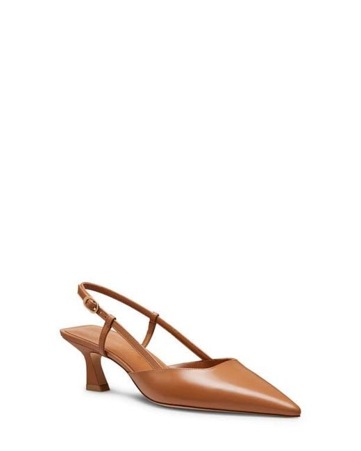 Stuart Weitzman Brown Vinnie 50 Slingback Pump
