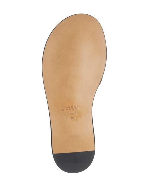 Isabel Marant Brown Vikee Logo Slide Sandal