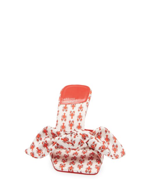 Jeffrey Campbell Bow Slide Sandal In Red White Lobster At Nordstrom