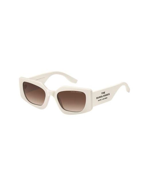 Marc Jacobs Brown 53Mm Gradient Rectangular Sunglasses