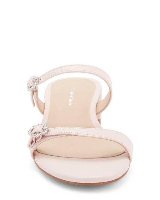 Stuart Weitzman Pink Ginger Crystal Slide Sandal